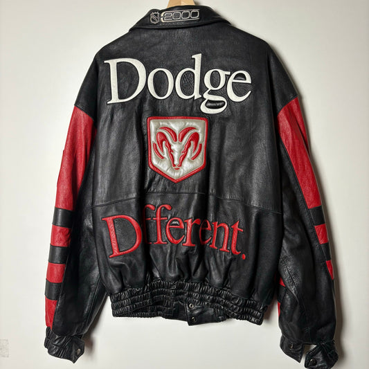 Vintage NHL dodge different leather jacket XL