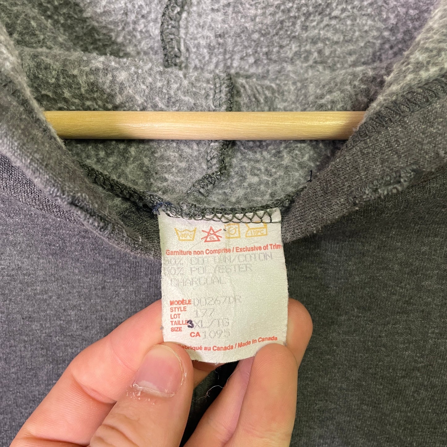Vintage Dickies workwear grey zip up hoodie XL