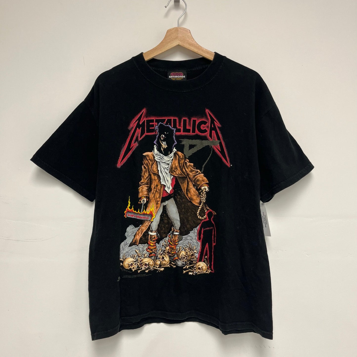 VINTAGE METALLICA 1994 UNFORGIVEN Reprint SHIRT 2 SIDED GIANT L