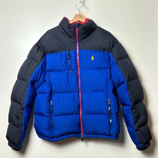 Polo Ralph Lauren blue down puffer jacket stadium style L