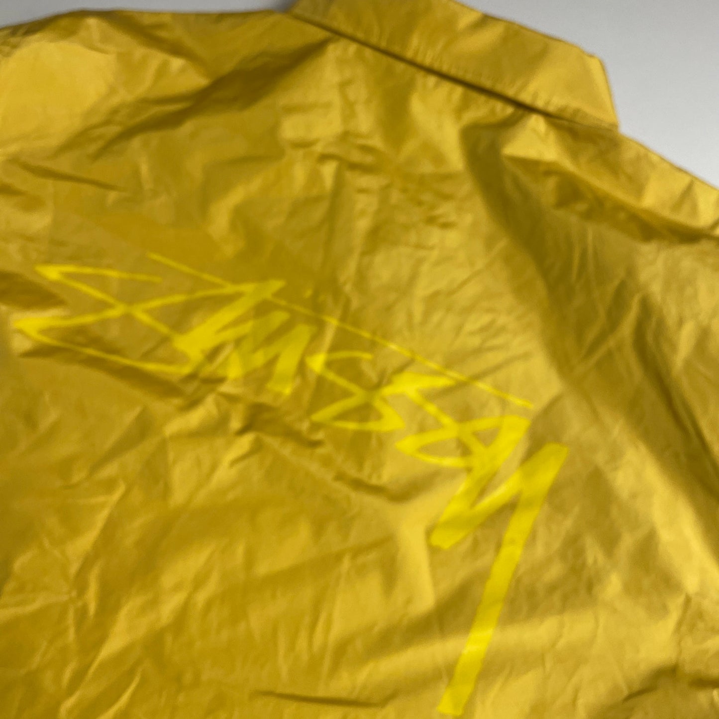 Stussy yellow windbreaker jacket NWT S