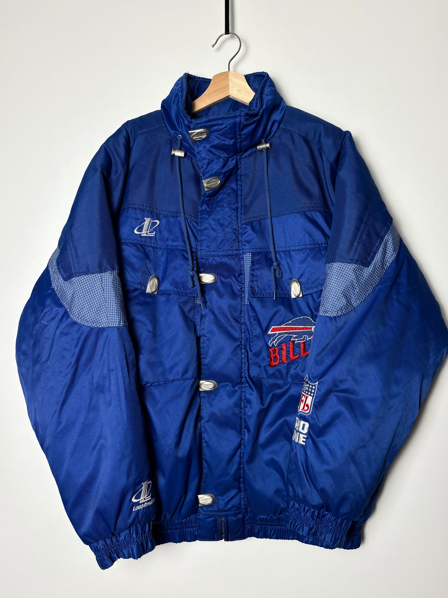 Vintage buffalo bills 90 pro line logo athletic puffer jacket L