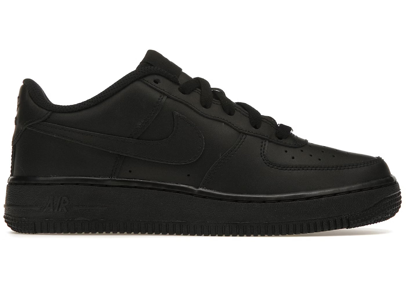Nike Air Force 1 Triple Black GS Size: 4M/5.5W, 4.5M/6W, 5M/6.5W, 5.5M/7W, 6/7.5W, 6.5/8W, 7/8.5W