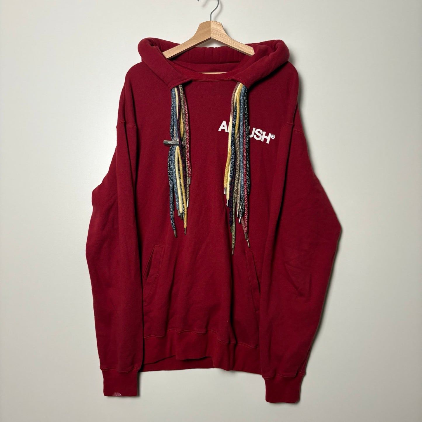 Ambush multi cord drawstring red hoodie L