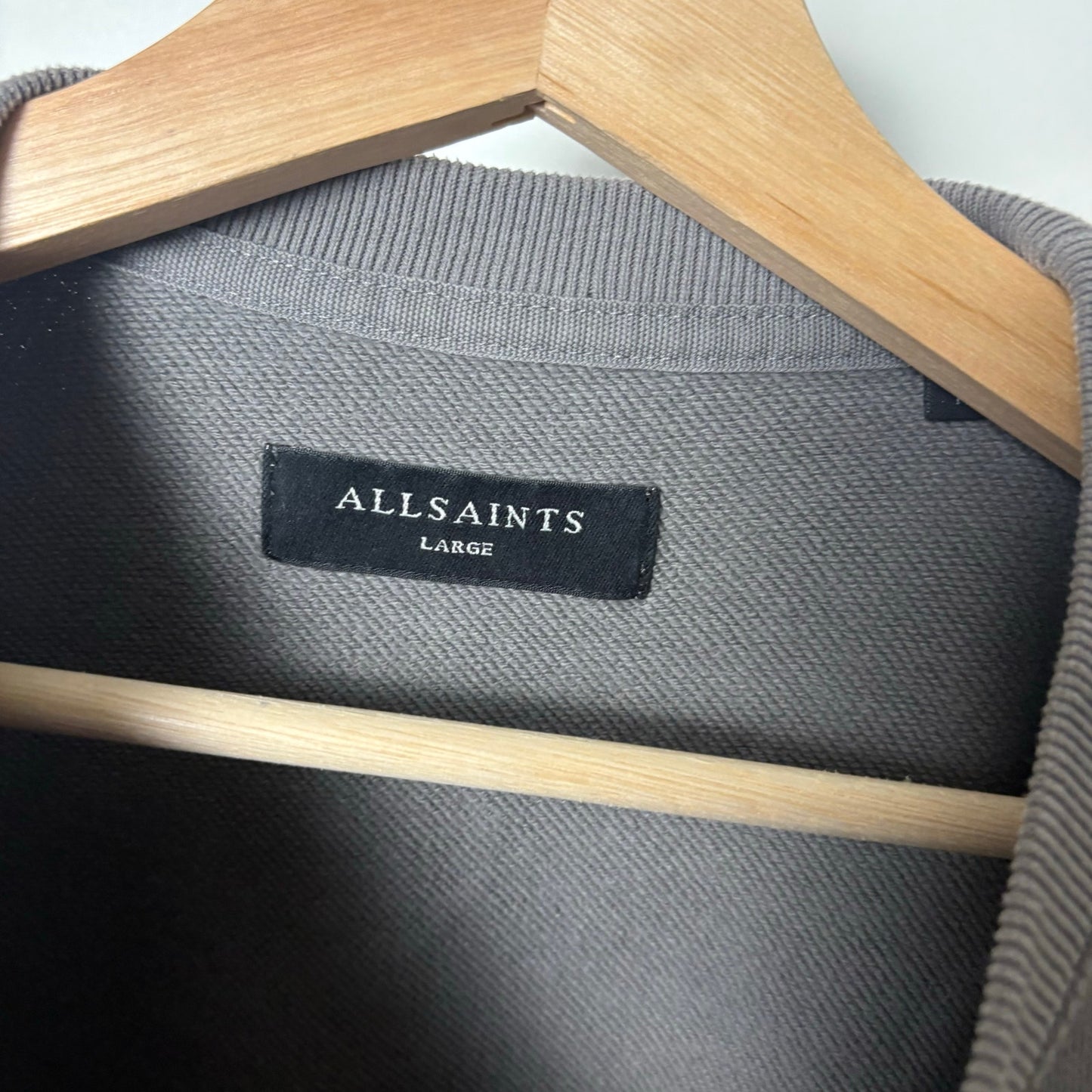 Allsaints grey logo crewneck L