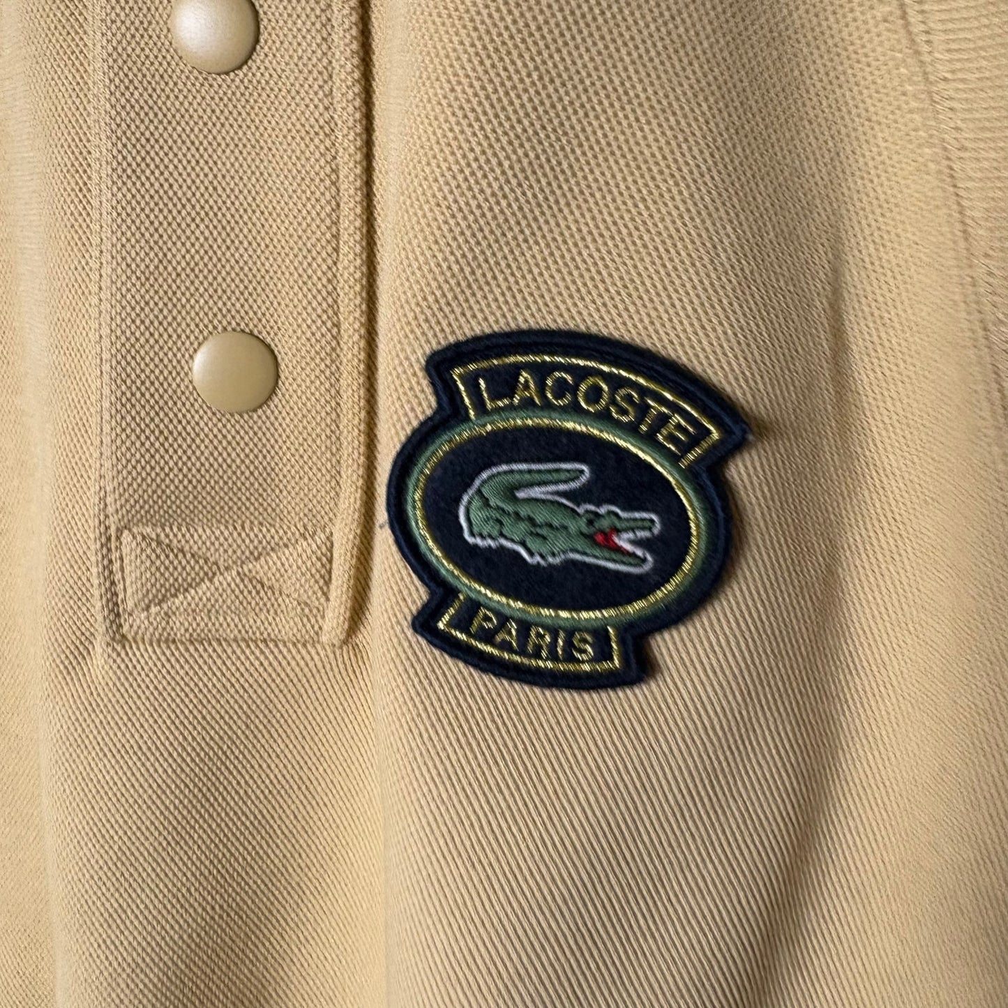 Lacoste Loose Fit Piqué Beige Sweatshirt L
