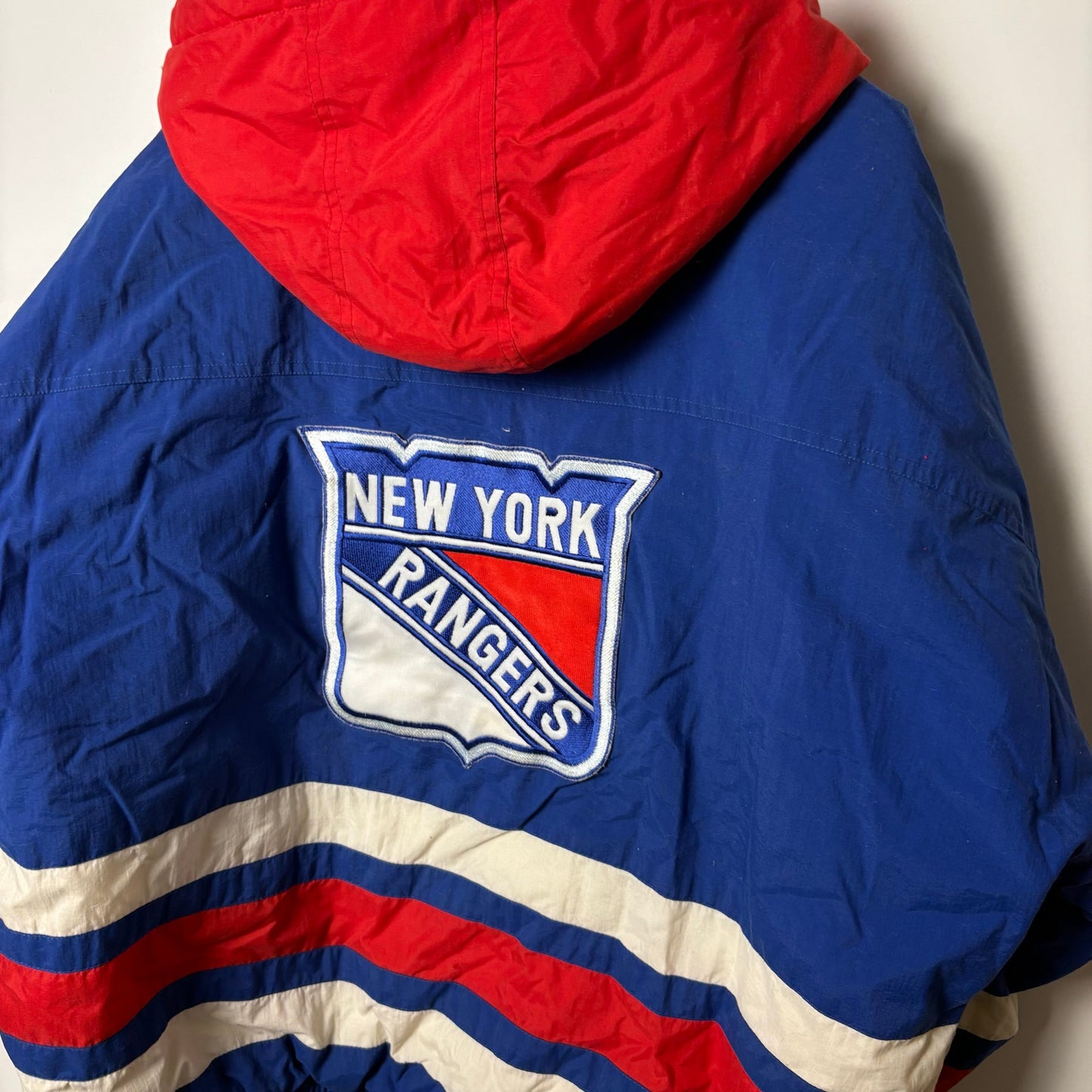 Vintage NHL Apex New York Rangers Full Zip Hooded Hockey Jacket L