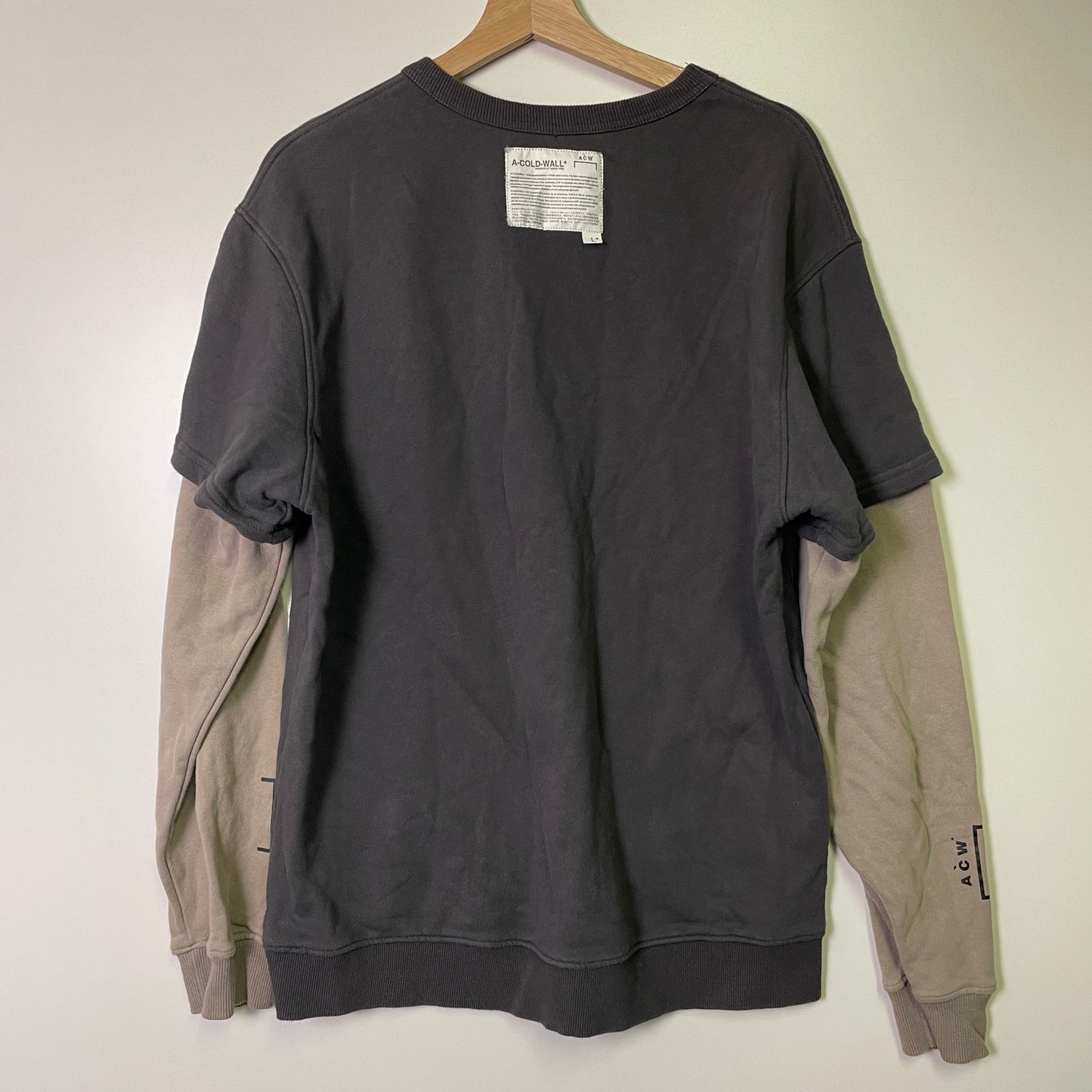 A-COLD-WALL* layered sweatshirt long sleeve L