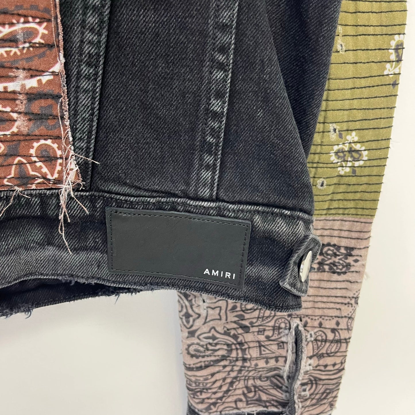 Amiri Bandana Art Patch Trucker Jacket M NWT