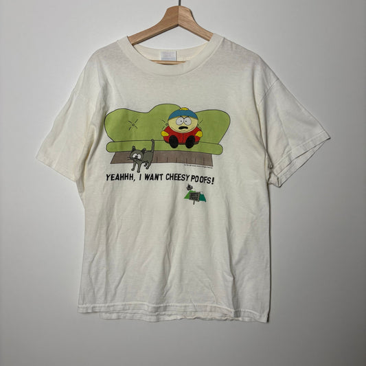 Vintage '97 South Park Cartman Cheesy Poofs tee L