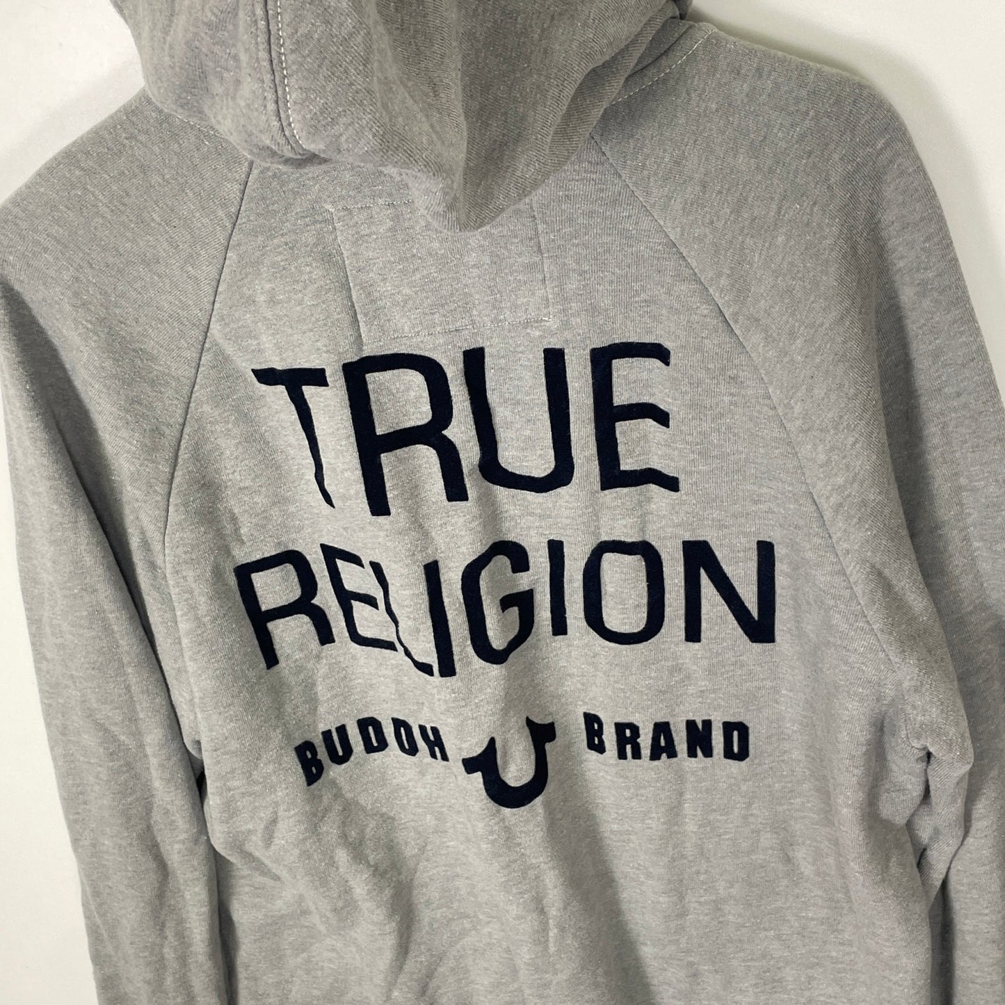 True religion contrast stitch spellout hoodie L