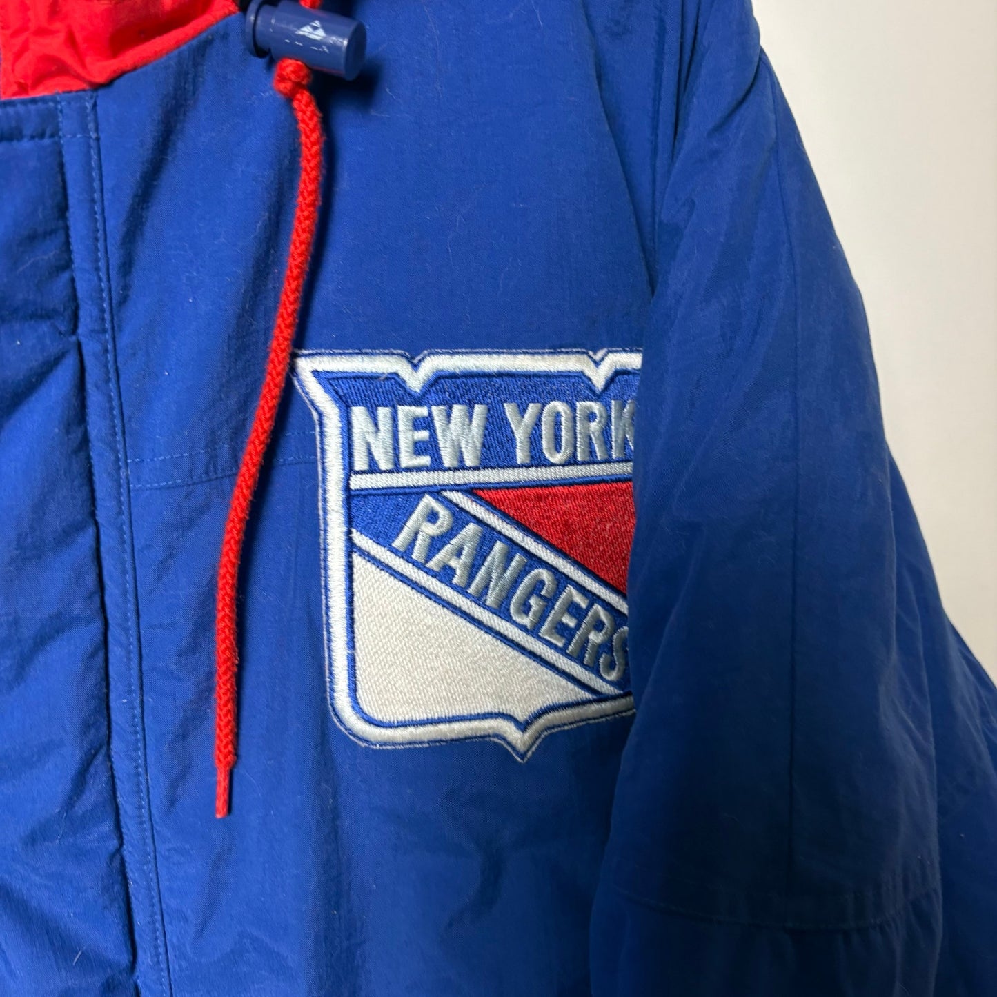 Vintage NHL Apex New York Rangers Full Zip Hooded Hockey Jacket L