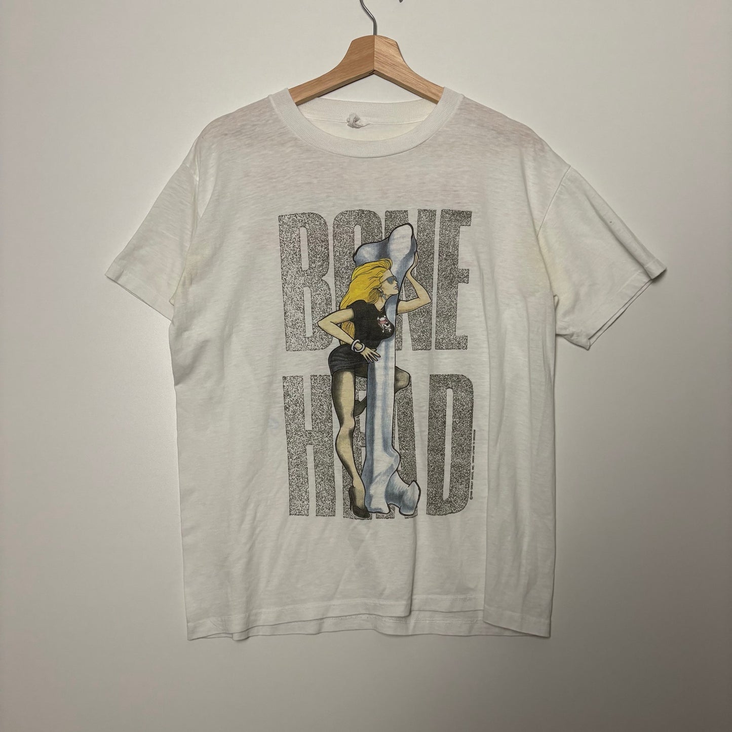 Vintage 80s great white bone head tour tee L