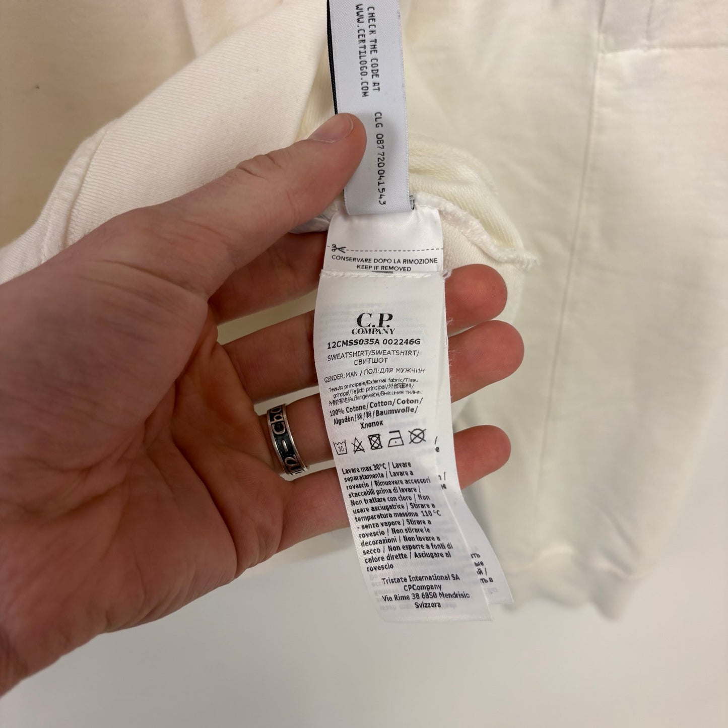 C.P. Company Zip Collar Sweatshirt M