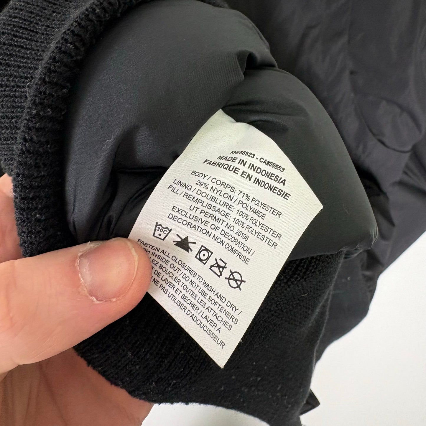 Jordan Essentials Black Renegade Puffer bomber Jacket L