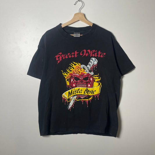 Vintage Great White "Mista Bone" bone to be wild tour tee XL