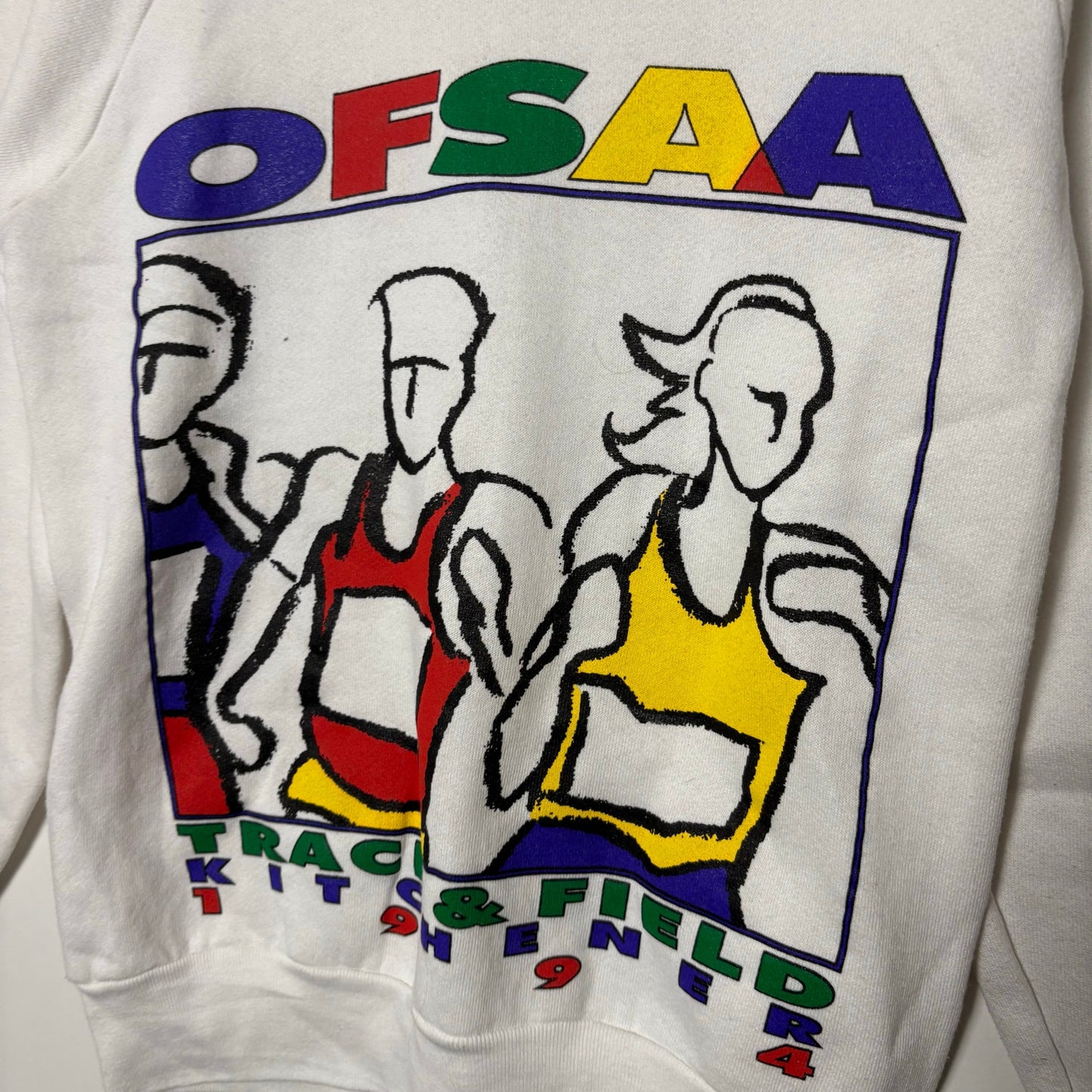 Vintage OFSAA 90s running track crewneck S
