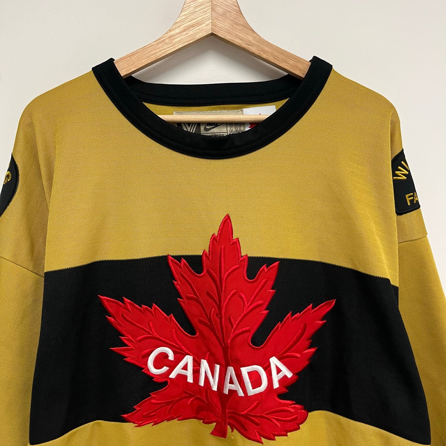 Team Canada Winnipeg Falcons Nike Jersey V-Series Gold XXL