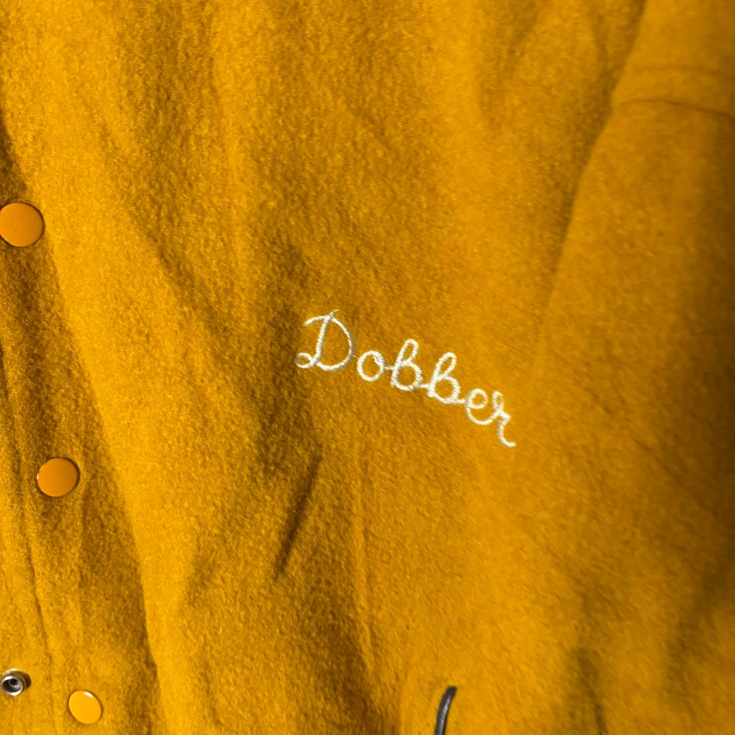 Vintage 90s yellow wool varsity jacket L