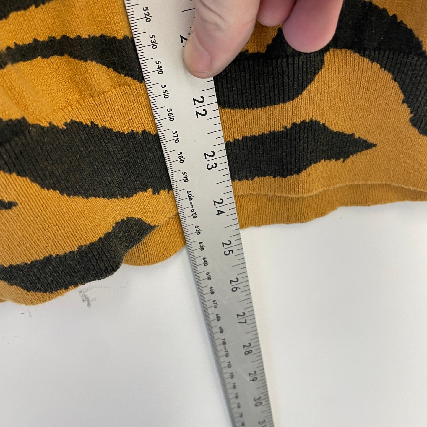 Stussy Tiger Printed Sweater Vest striped Mustard S