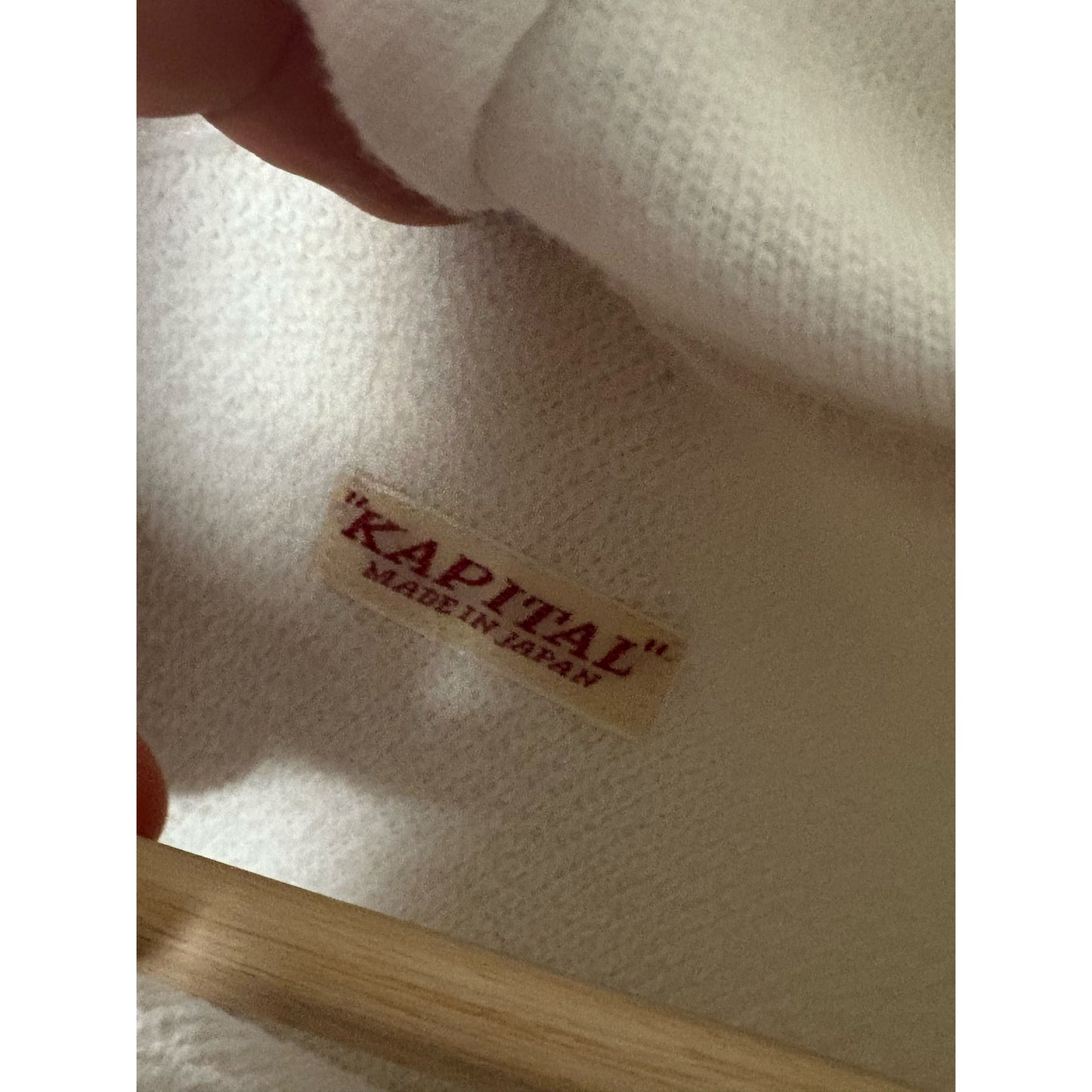 Kapital rain smiley face white hoodie L