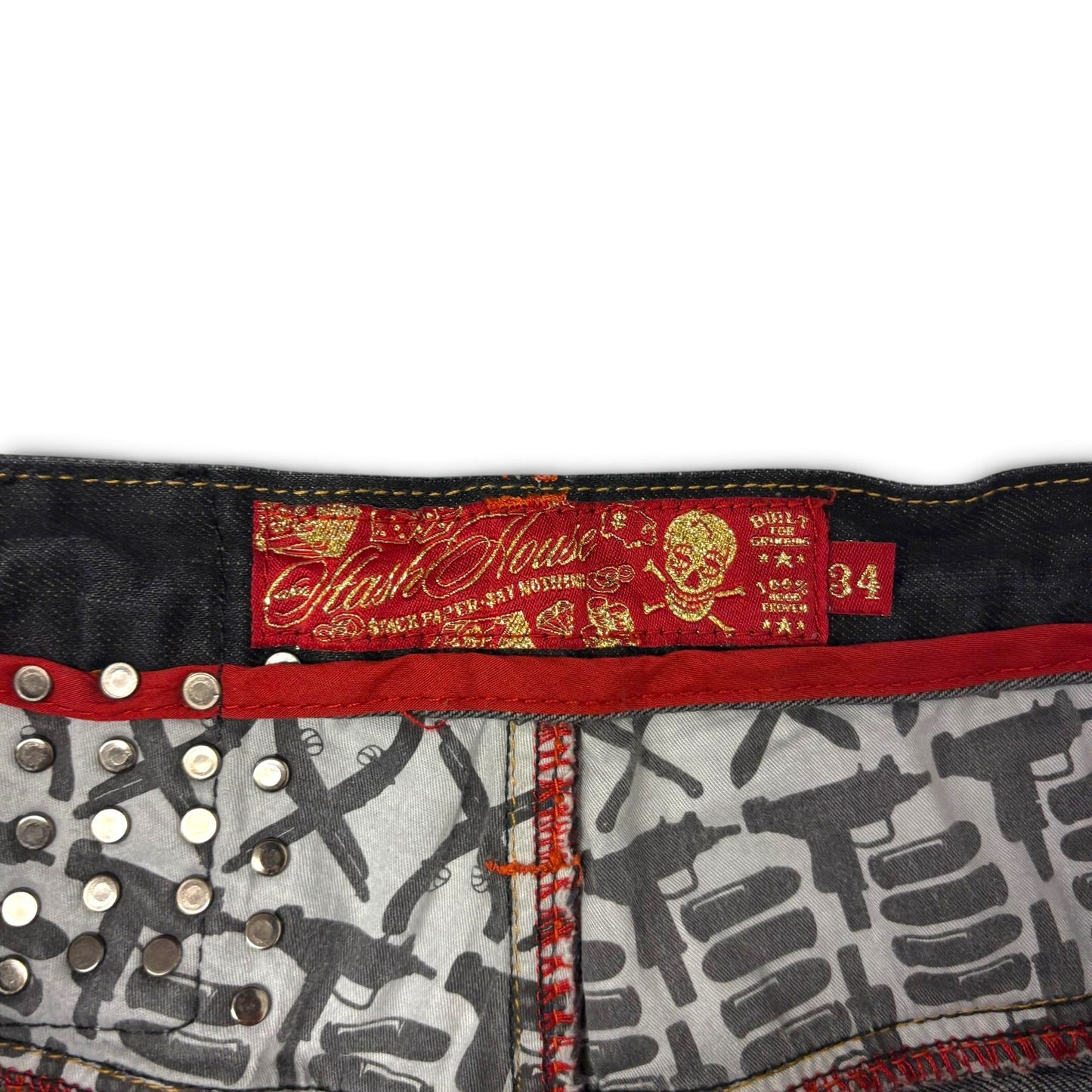 Y2K Stash House Washed Baggy Jeans 34