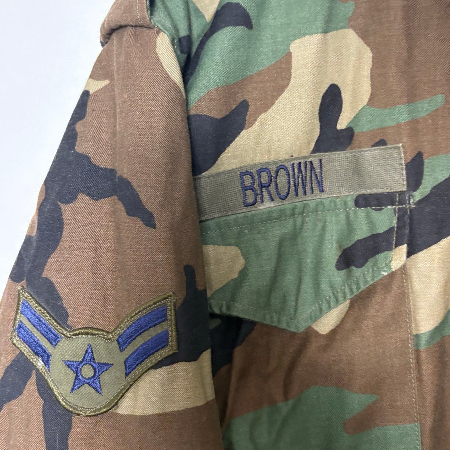 Vintage M65 field camo green military jacket XL
