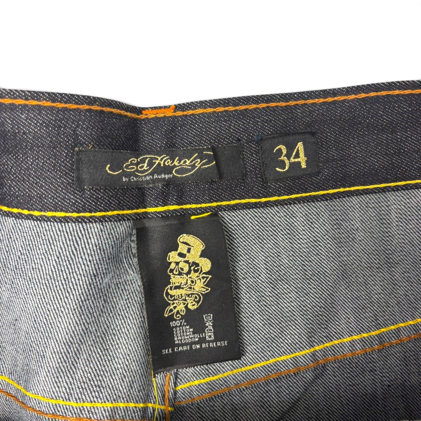 New Y2K Ed Hardy Dragon Lady Jeans 34