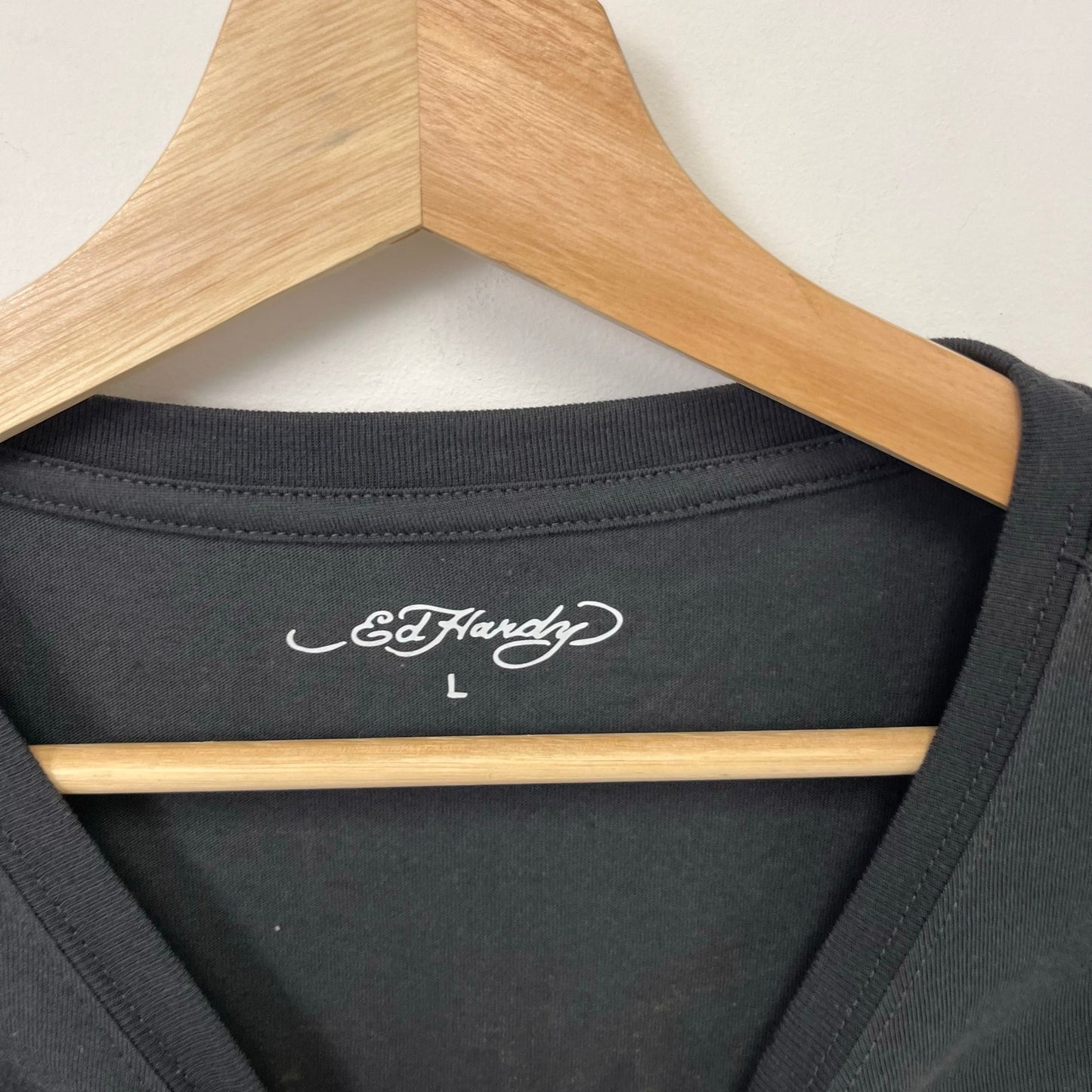 Ed Hardy Ace Skull T-Shirt L NWT