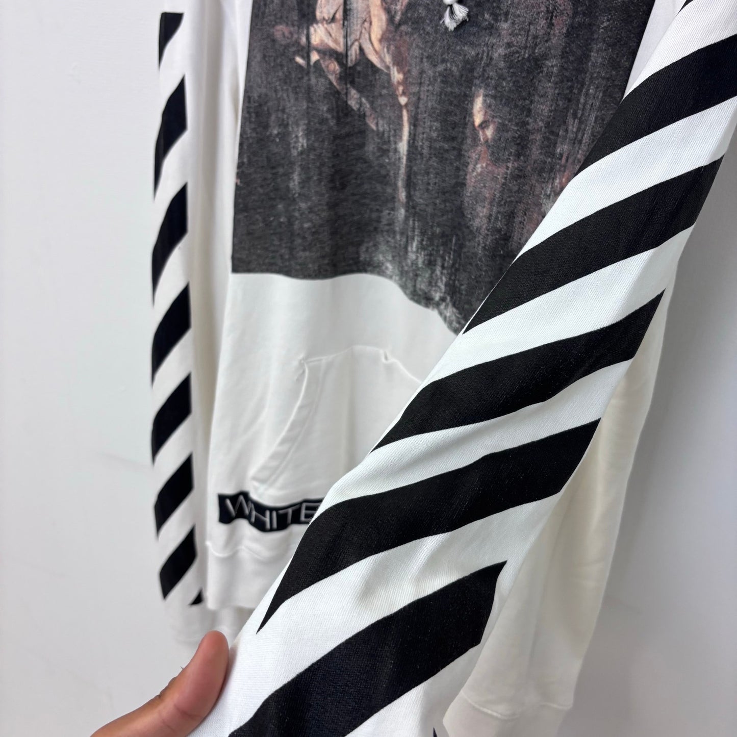 Off-White 2015 Caravaggio Religion Diagonal Hoodie