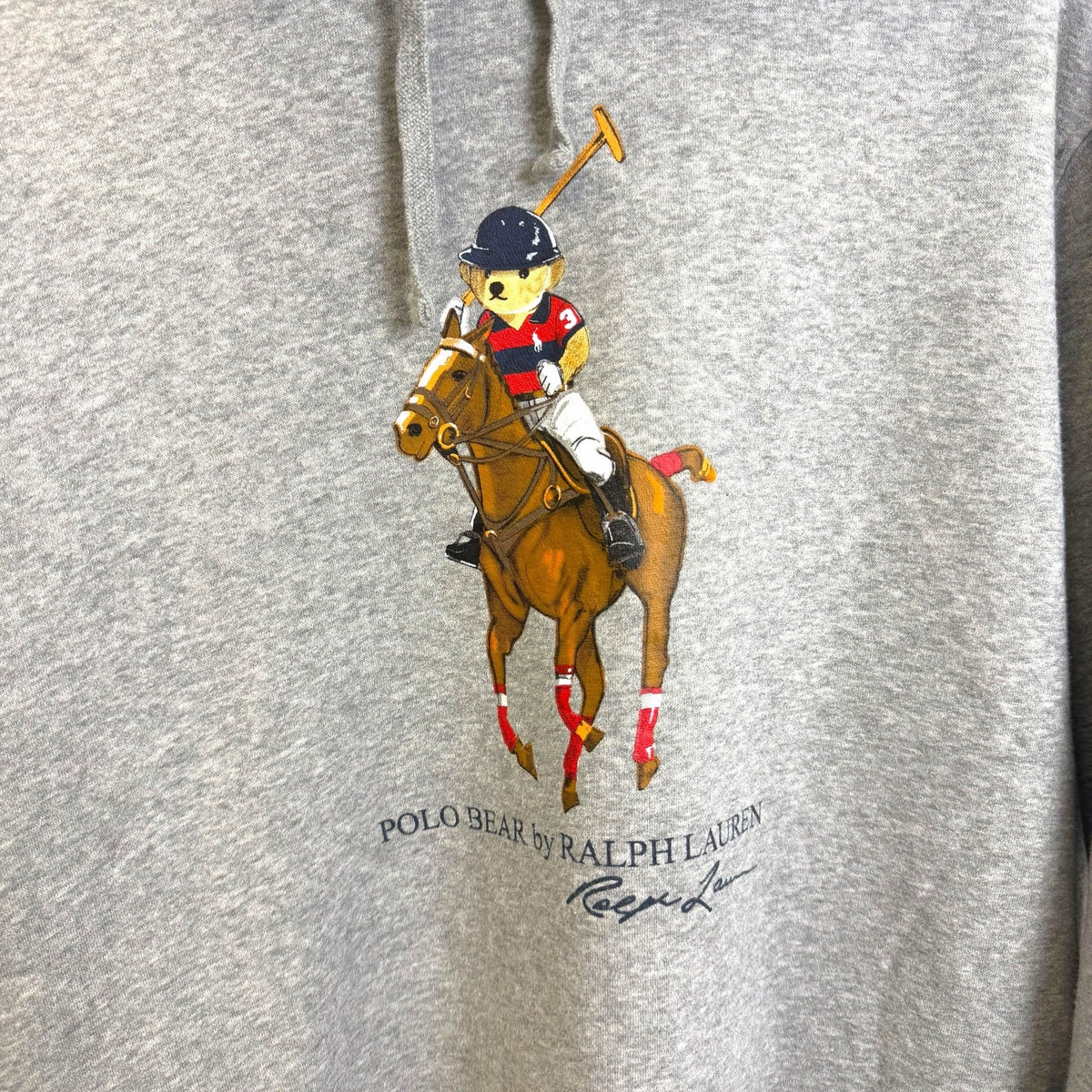 Polo Bear Ralph Lauren Grey Hoodie L