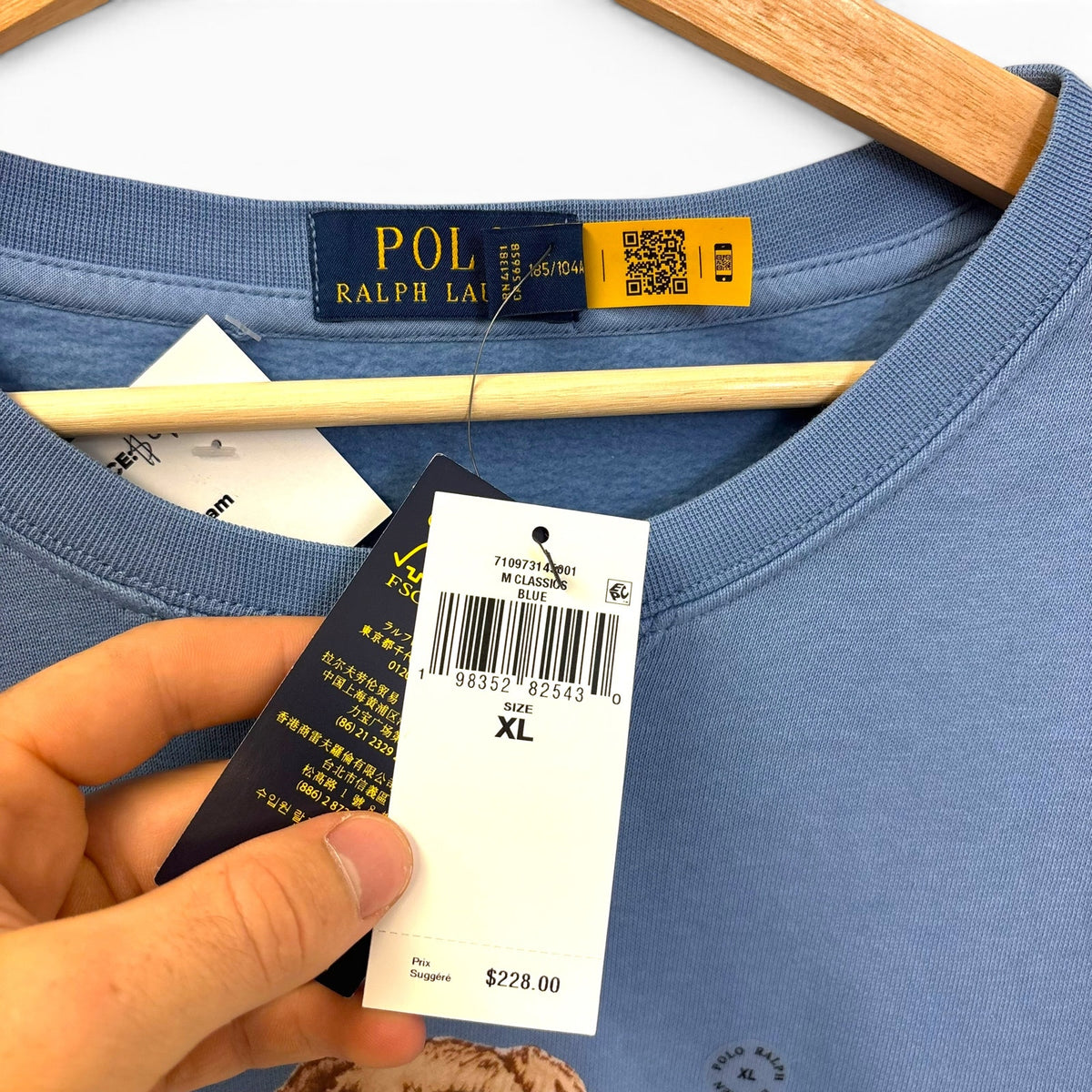 New Polo Ralph Lauren Polo Bear Crewneck XL