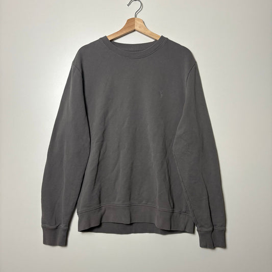 Allsaints grey logo crewneck L
