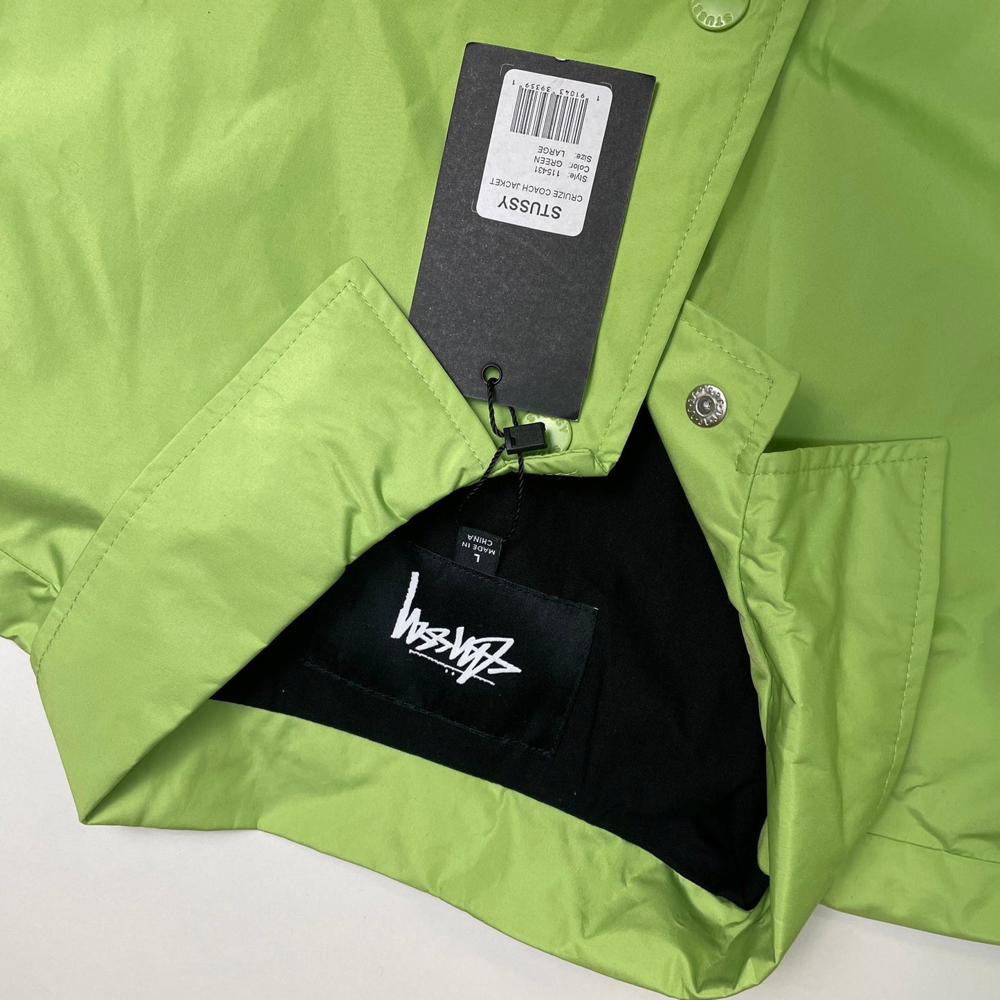 Stussy button up windbreaker jacket NWT