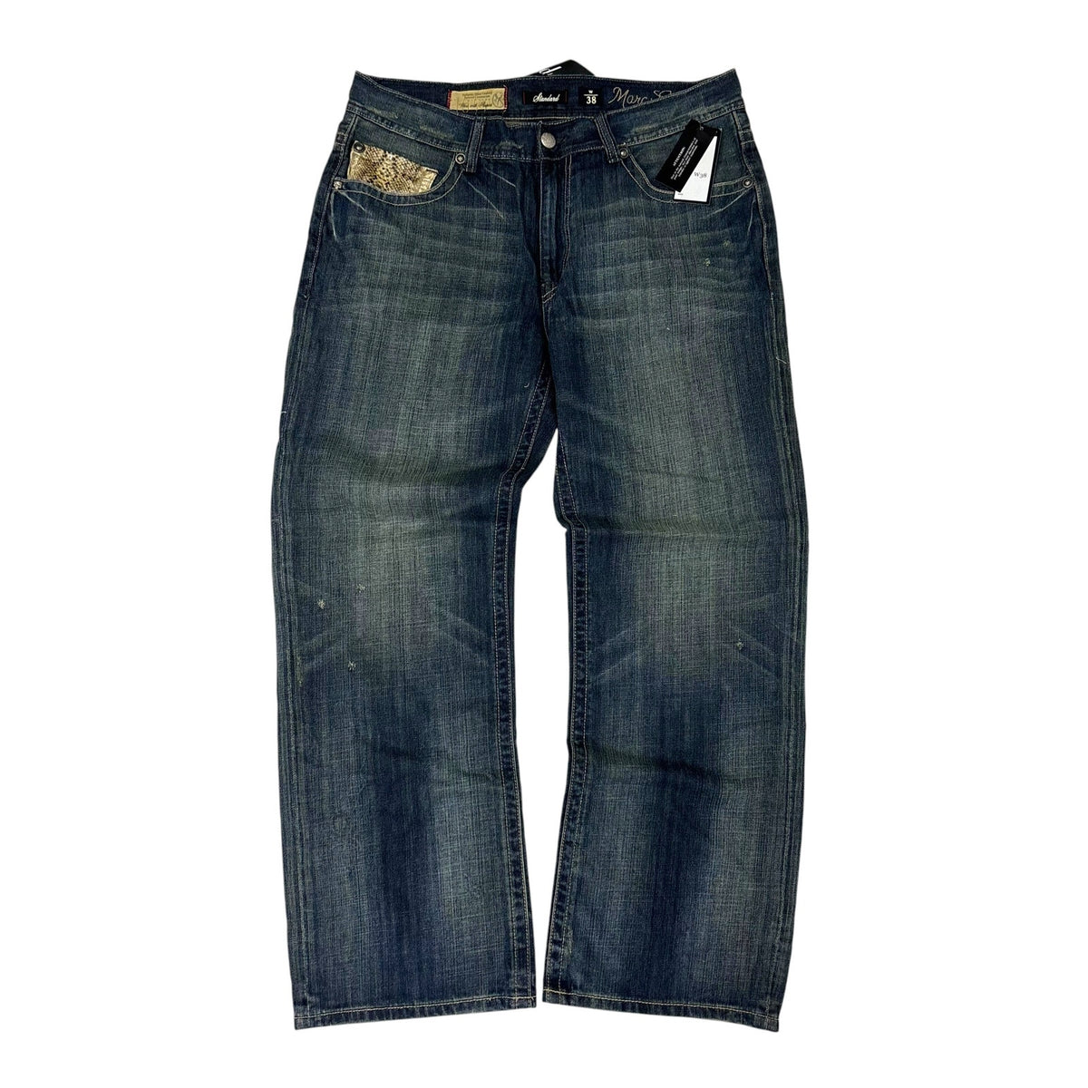 New Y2K Mark Ecko Snake Skin Cross Baggy Jeans 38