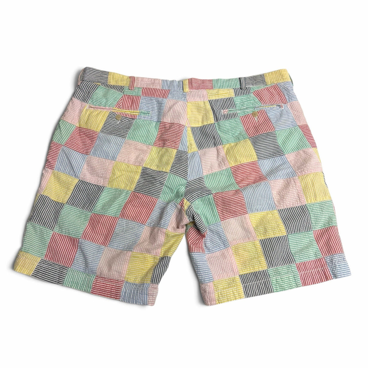 Polo Ralph Lauren Seersucker Multi-Colour Patchwork Shorts 38