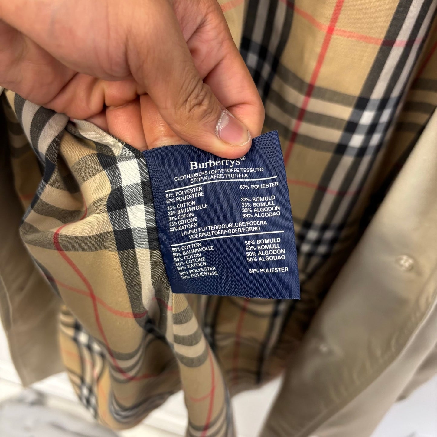 Burberry vintage trench coat jacket L