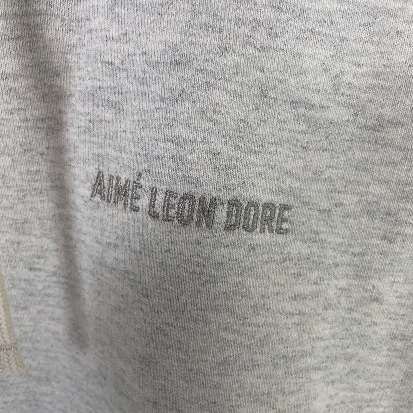 Aime Leon Dore Tonal Logo beige Hoodie L NEW