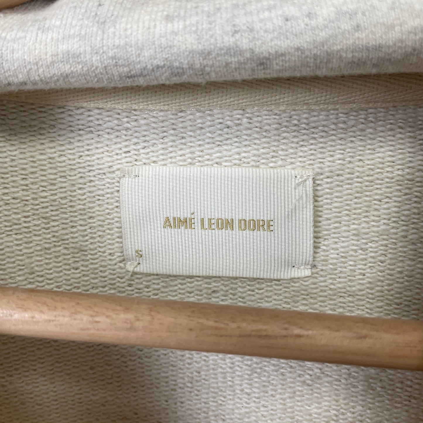 Aime Leon Dore Tonal Logo beige Hoodie S NEW
