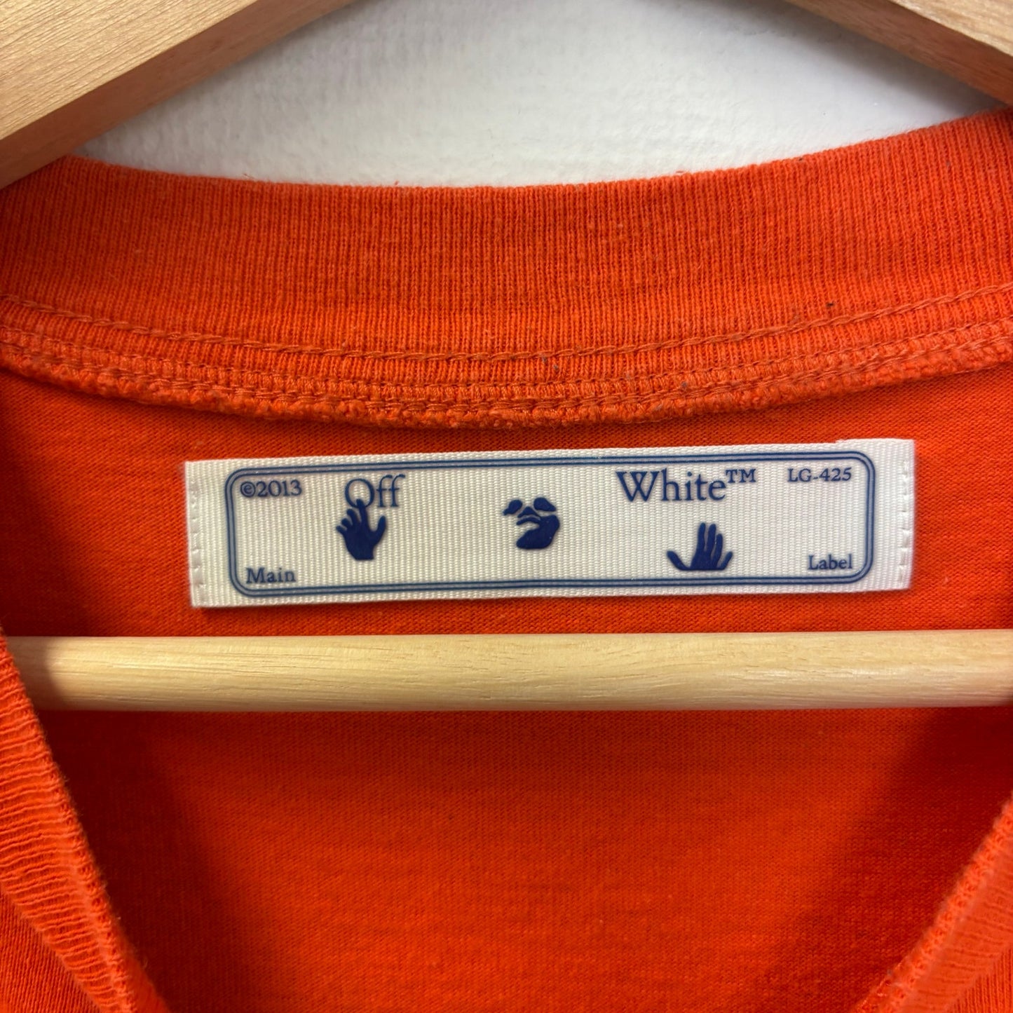 Off-White Stencil Slim Tee Orange/Black M