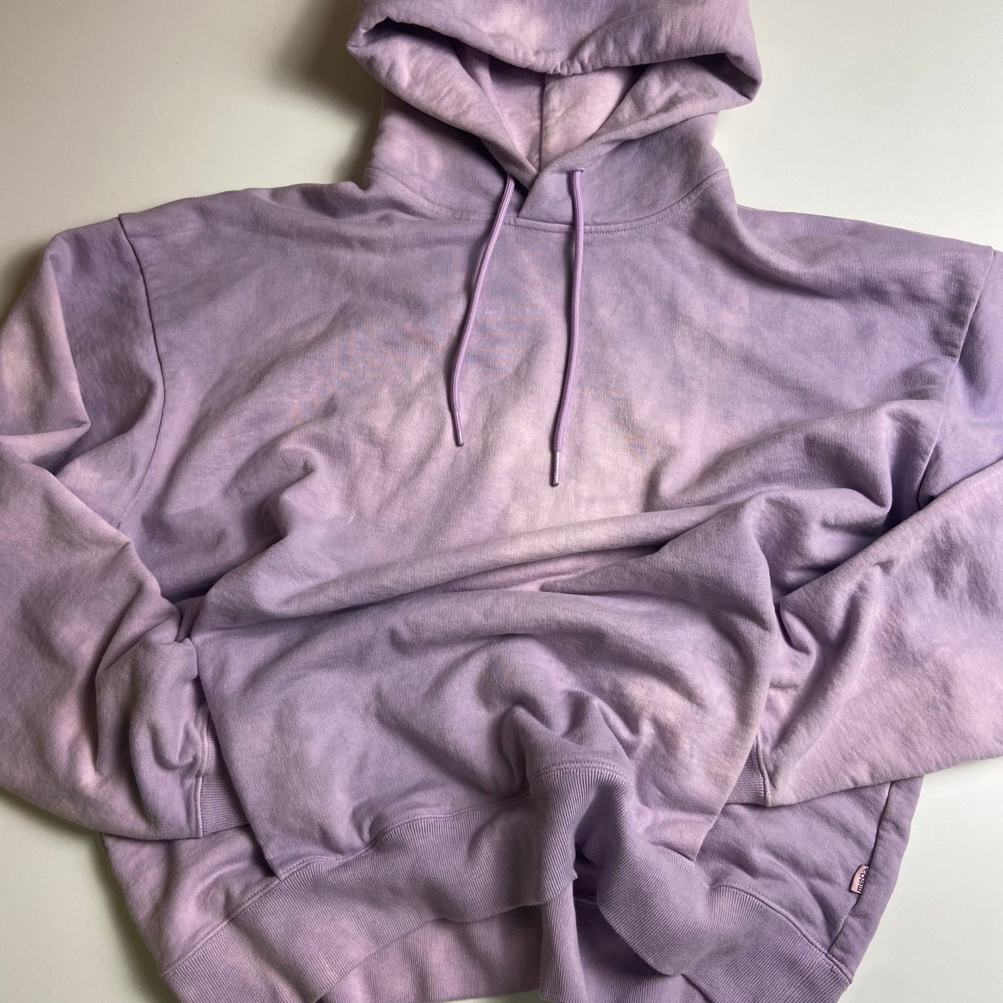 Martine Rose purple tie die wash hoodie L