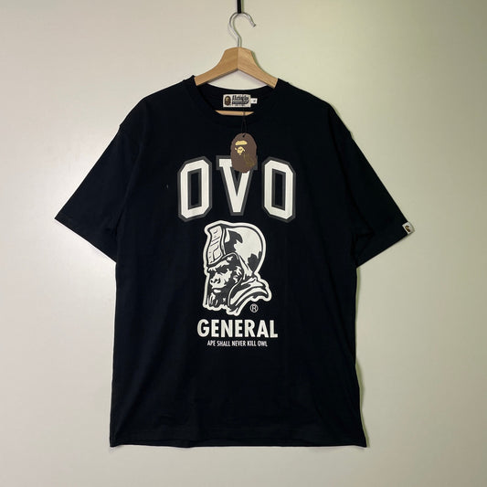OVO x Bape general logo head black t shirt XL