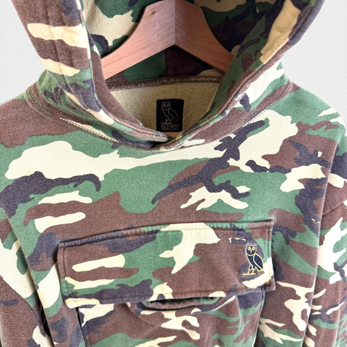Octobers Very Own Camo Front Pocket OVO Hoodie L