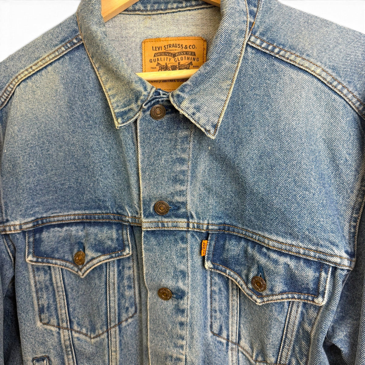 Levi Orange Tab Denim Trucker Jacket L
