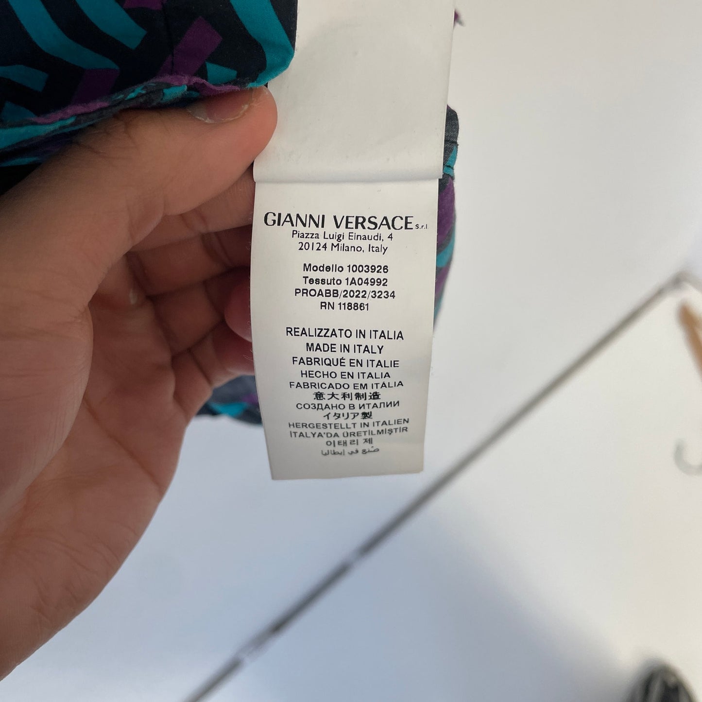 Versace La greca purple teal Button Up L
