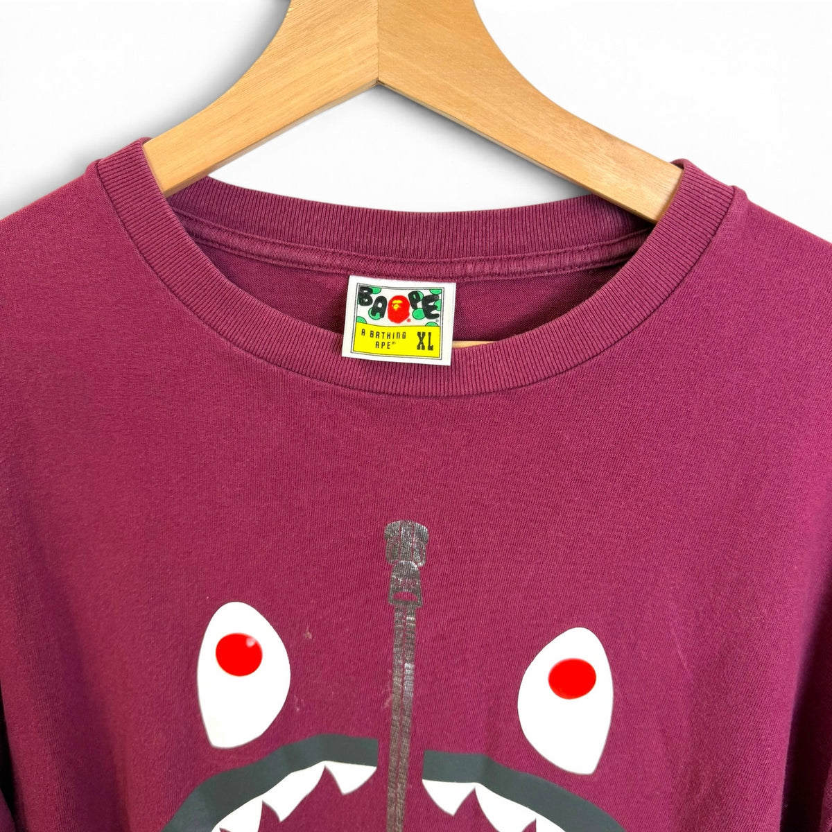 A Bathing Ape Red Bape Shark Shirt XL
