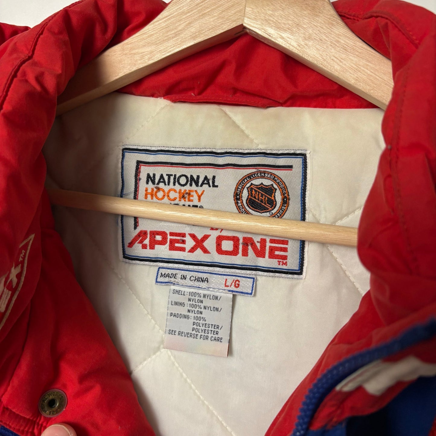 Vintage Detroit Red Wings apex one red starter puffer jacket