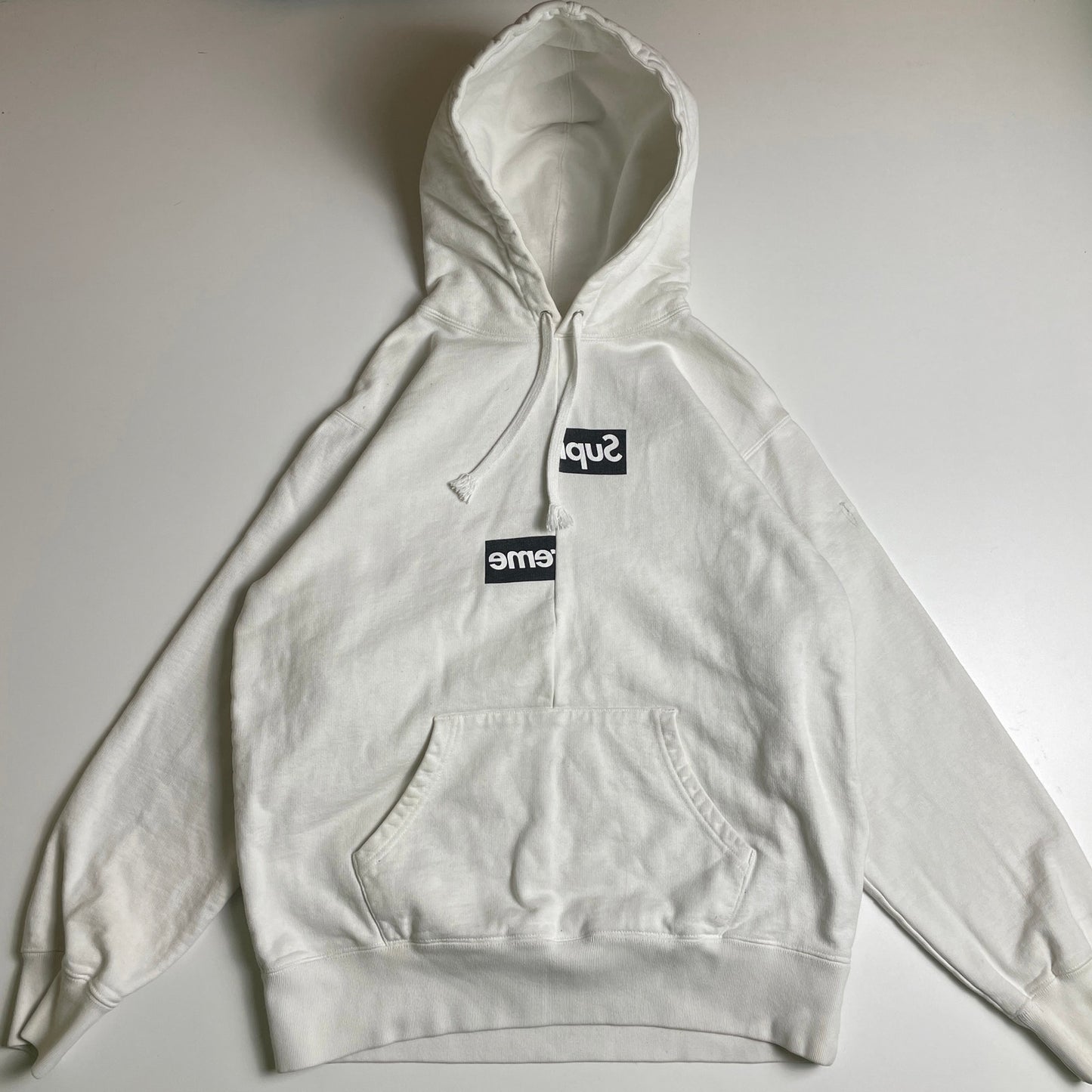 SUPREME x CDG white hoodie