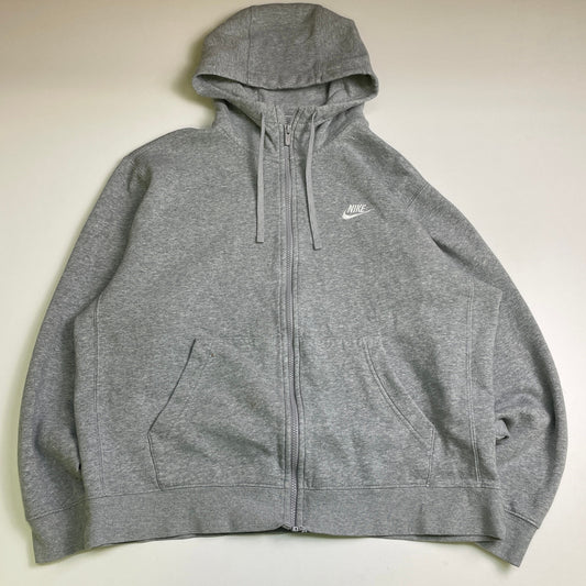 Nike grey zip up hoodie L