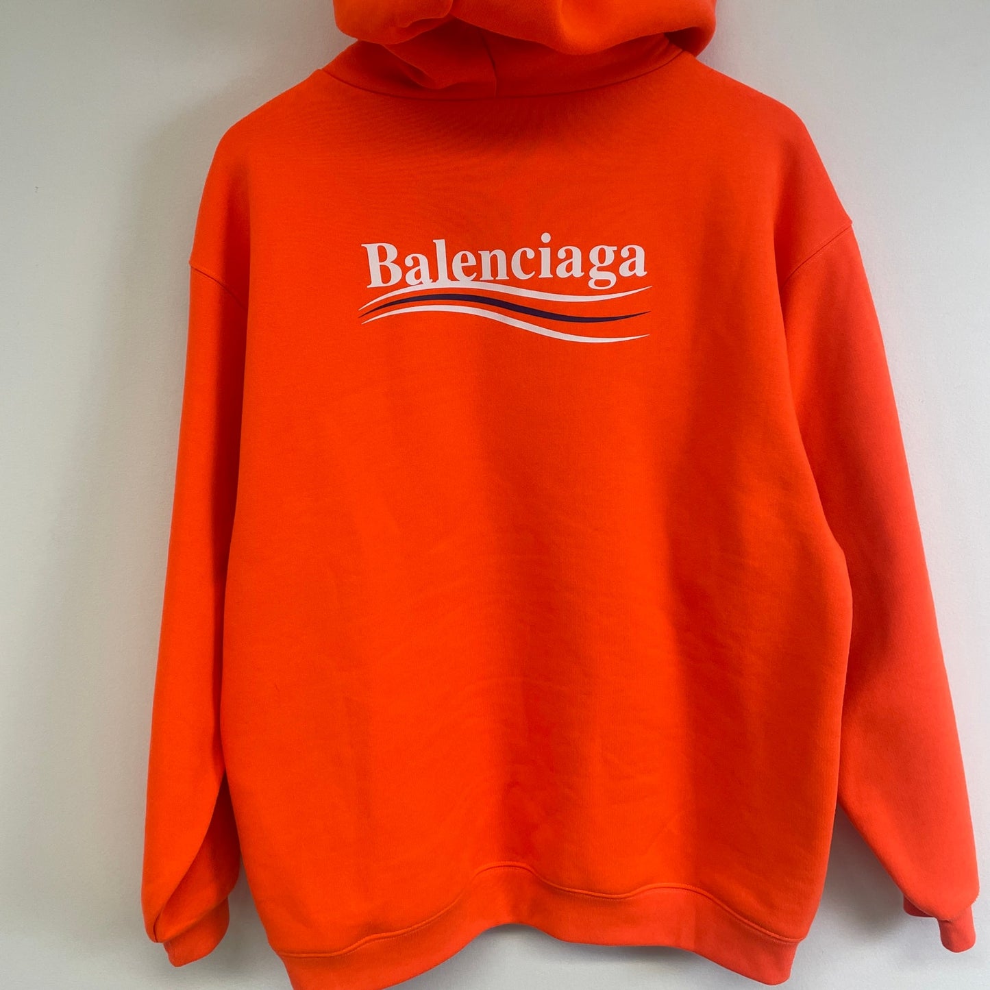 Balenciaga Campaign Logo orange Hoodie S (fit L/XL)